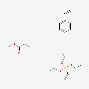 molecular formula C21H34O5Si B14688028 Ethenyl(triethoxy)silane;methyl 2-methylprop-2-enoate;styrene CAS No. 25214-28-2