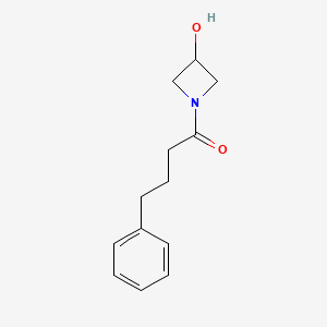 molecular formula C13H17NO2 B1468803 1-(3-Hydroxyazetidin-1-yl)-4-phenylbutan-1-one CAS No. 1342680-20-9