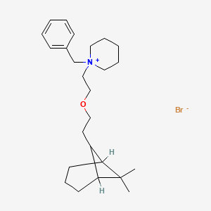 molecular formula C25H40BrNO B14688032 1-Benzyl-1-(2-(2-(6,6-dimethyl-2-norpinyl)ethoxy)ethyl)piperidinium bromide CAS No. 35839-22-6