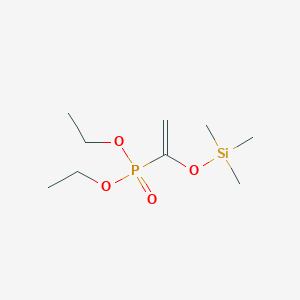 molecular formula C9H21O4PSi B14688093 Diethyl {1-[(trimethylsilyl)oxy]ethenyl}phosphonate CAS No. 31675-42-0