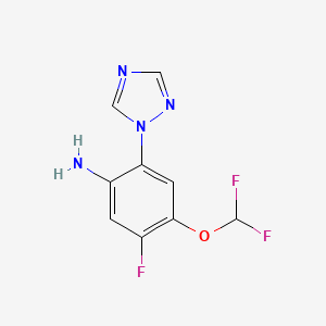 4-(difluoromethoxy)-5-fluoro-2-(1H-1,2,4-triazol-1-yl)aniline