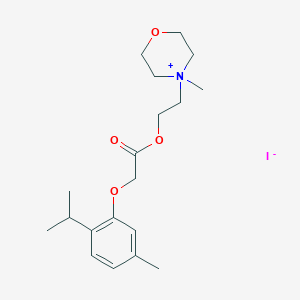 4-Methyl-4-[2-({[5-methyl-2-(propan-2-yl)phenoxy]acetyl}oxy)ethyl]morpholin-4-ium iodide