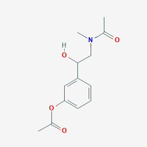 3-{2-[Acetyl(methyl)amino]-1-hydroxyethyl}phenyl acetate