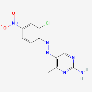 5-[(2-Chloro-4-nitrophenyl)diazenyl]-4,6-dimethylpyrimidin-2-amine