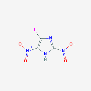 molecular formula C3HIN4O4 B14688178 5-Iodo-2,4-dinitro-1H-imidazole CAS No. 27979-05-1