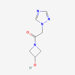 molecular formula C7H10N4O2 B1468818 1-(3-hydroxyazetidin-1-yl)-2-(1H-1,2,4-triazol-1-yl)ethan-1-one CAS No. 1343809-21-1