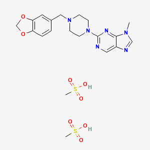 9-Methyl-2-(4-piperonyl-1-piperazinyl)-9H-purine dimethanesulfonate