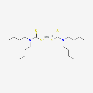 molecular formula C18H36MnN2S4 B14688209 (Dibutylamino)methanedithioate manganese(II) CAS No. 23635-80-5