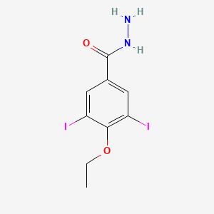 molecular formula C9H10I2N2O2 B14688223 Benzoic acid, 3,5-diiodo-4-ethoxy-, hydrazide CAS No. 23964-38-7