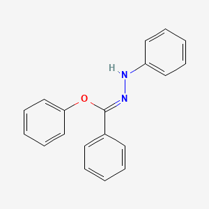 molecular formula C19H16N2O B14688271 Benzenecarbohydrazonic acid, N-phenyl-, phenyl ester CAS No. 33491-26-8