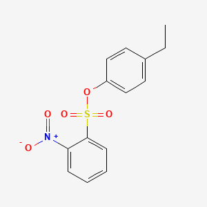 molecular formula C14H13NO5S B14688276 4-Ethylphenyl 2-nitrobenzenesulfonate CAS No. 25238-23-7