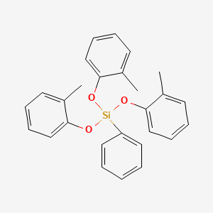 molecular formula C27H26O3Si B14688283 Tris(2-methylphenoxy)phenylsilane CAS No. 35074-48-7