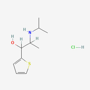 molecular formula C10H18ClNOS B14688287 alpha-(1-(Isopropylamino)ethyl)-2-thiophenemethanol hydrochloride CAS No. 31634-24-9