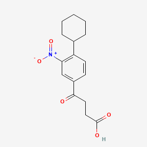 Benzenebutanoic acid, 4-cyclohexyl-3-nitro-gamma-oxo-