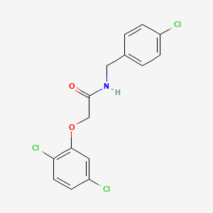 molecular formula C15H12Cl3NO2 B14688375 N-[(4-chlorophenyl)methyl]-2-(2,5-dichlorophenoxy)acetamide CAS No. 24727-38-6