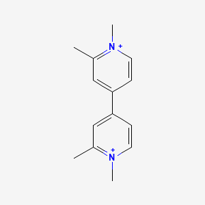 molecular formula C14H18N2+2 B14688422 4,4'-Bipyridinium, 1,1',2,2'-tetramethyl- CAS No. 33944-75-1