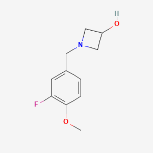 molecular formula C11H14FNO2 B1468847 1-[(3-Fluoro-4-methoxyphenyl)methyl]azetidin-3-ol CAS No. 1341214-43-4