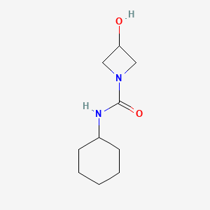 molecular formula C10H18N2O2 B1468849 N-cyclohexyl-3-hydroxyazetidine-1-carboxamide CAS No. 1342487-90-4