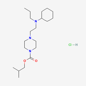 1-Piperazinecarboxylic acid, 4-(2-(cyclohexylpropylamino)ethyl)-, isobutyl ester, hydrochloride