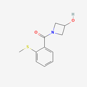 molecular formula C11H13NO2S B1468851 1-[2-(Methylsulfanyl)benzoyl]azetidin-3-ol CAS No. 1341119-96-7