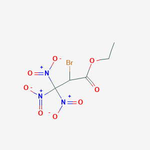 molecular formula C5H6BrN3O8 B14688515 Ethyl 2-bromo-3,3,3-trinitropropanoate CAS No. 33420-27-8