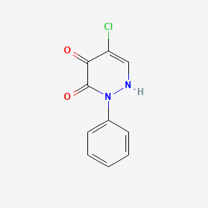 molecular formula C10H7ClN2O2 B14688523 3(2H)-Pyridazinone, 5-chloro-4-hydroxy-2-phenyl- CAS No. 33781-65-6