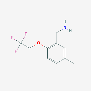 molecular formula C10H12F3NO B1468855 5-Methyl-2-(2,2,2-trifluoroethoxy)-benzylamine CAS No. 1342384-59-1