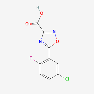 molecular formula C9H4ClFN2O3 B1468856 5-(5-Chloro-2-fluorophenyl)-1,2,4-oxadiazole-3-carboxylic acid CAS No. 1341055-45-5