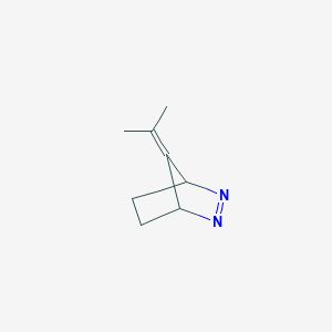 molecular formula C8H12N2 B14688583 7-(Propan-2-ylidene)-2,3-diazabicyclo[2.2.1]hept-2-ene CAS No. 31689-32-4