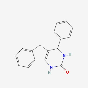 molecular formula C17H14N2O B14688621 4-Phenyl-1,3,4,5-tetrahydro-2H-indeno[1,2-d]pyrimidin-2-one CAS No. 23865-35-2