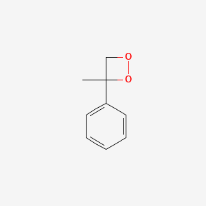 molecular formula C9H10O2 B14688625 3-Methyl-3-phenyl-1,2-dioxetane CAS No. 35322-45-3