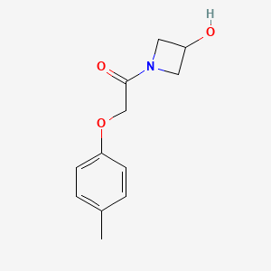 molecular formula C12H15NO3 B1468866 1-(3-Hydroxyazetidin-1-yl)-2-(4-methylphenoxy)ethan-1-one CAS No. 1343009-41-5