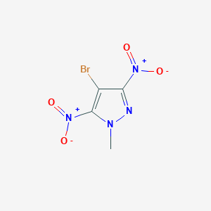 molecular formula C4H3BrN4O4 B14688681 4-Bromo-1-methyl-3,5-dinitro-1H-pyrazole CAS No. 32683-45-7