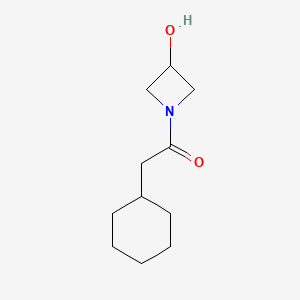 molecular formula C11H19NO2 B1468869 2-Cyclohexyl-1-(3-hydroxyazetidin-1-yl)ethan-1-one CAS No. 1343691-14-4