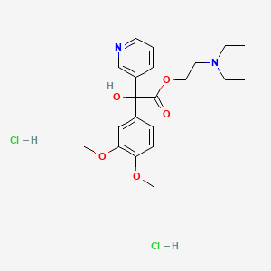 3-Pyridineglycolic acid, alpha-(3,4-dimethoxyphenyl)-, 2-(diethylamino)ethyl ester, dihydrochloride