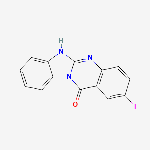 Benzimidazo(2,1-b)quinazolin-12(6H)-one, 2-iodo-