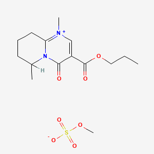 1,6-Dimethyl-4-oxo-3-(propoxycarbonyl)-6,7,8,9-tetrahydro-4h-pyrido[1,2-a]pyrimidin-1-ium methyl sulfate