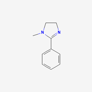 molecular formula C10H12N2 B14688772 1-Methyl-2-phenyl-4,5-dihydro-1H-imidazole CAS No. 27699-67-8