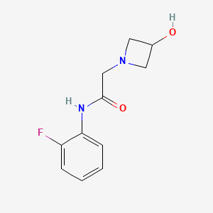 molecular formula C11H13FN2O2 B1468878 N-(2-fluorophenyl)-2-(3-hydroxyazetidin-1-yl)acetamide CAS No. 1343612-59-8
