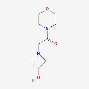 molecular formula C9H16N2O3 B1468879 2-(3-Hydroxyazetidin-1-yl)-1-(morpholin-4-yl)ethan-1-one CAS No. 1340164-70-6