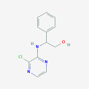 2-[(3-Chloropyrazin-2-yl)amino]-2-phenylethan-1-ol