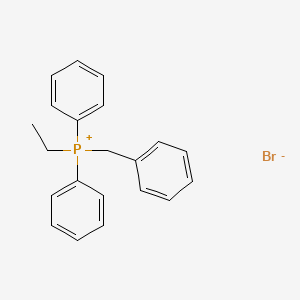 molecular formula C21H22BrP B14688896 Phosphonium, ethyldiphenyl(phenylmethyl)-, bromide CAS No. 32264-10-1