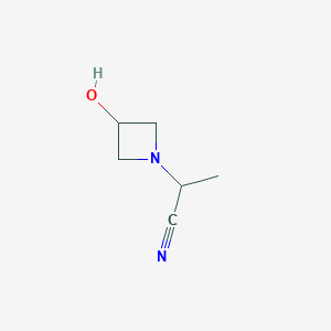 molecular formula C6H10N2O B1468891 2-(3-Hydroxyazetidin-1-yl)propanenitrile CAS No. 1339623-97-0