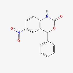 molecular formula C14H10N2O4 B14688942 4-Phenyl-6-nitro-1,4-dihydro-2H-3,1-benzoxazin-2-one CAS No. 33047-93-7