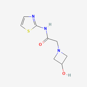 molecular formula C8H11N3O2S B1468895 2-(3-hydroxyazetidin-1-yl)-N-(1,3-thiazol-2-yl)acetamide CAS No. 1343434-60-5