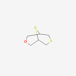 molecular formula C6H10OS2 B14688950 3-Oxa-7,9-dithiabicyclo[3.3.1]nonane CAS No. 35538-61-5