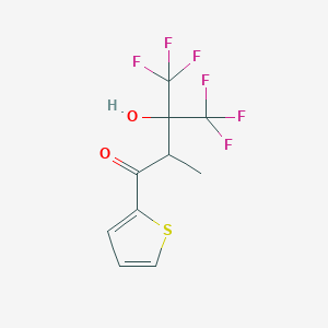 4,4,4-Trifluoro-3-hydroxy-2-methyl-1-(thiophen-2-yl)-3-(trifluoromethyl)butan-1-one