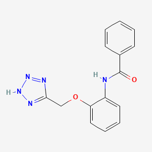 molecular formula C15H13N5O2 B14688981 N-(2-(1H-Tetrazol-5-ylmethoxy)phenyl)benzamide CAS No. 35422-01-6