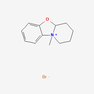 molecular formula C12H16BrNO B14688999 4a-Methyl-1,2,3,4,4a,10-hexahydropyrido(2,1-b)benzoxazolyl bromide CAS No. 35327-73-2