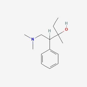 molecular formula C14H23NO B14689001 1-(Dimethylamino)-3-methyl-2-phenylpentan-3-ol CAS No. 33132-69-3